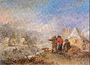 Michau, Theobald Winter Landscape oil painting